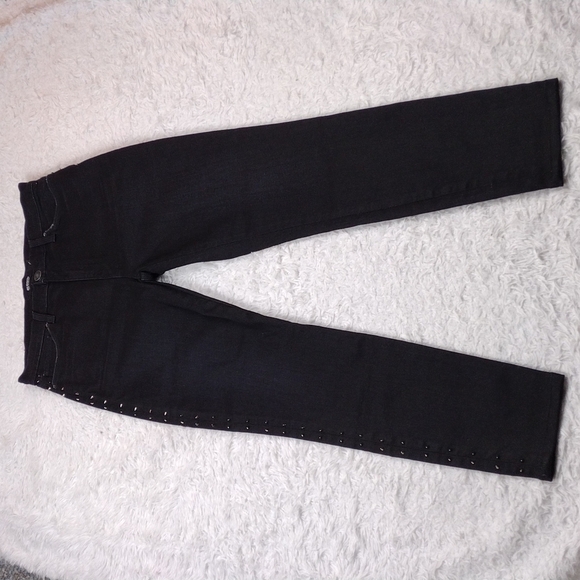 Hudson Los Angeles Barbara Super Skinny High Rise Black Five Pocket Color Jean - Picture 2 of 15